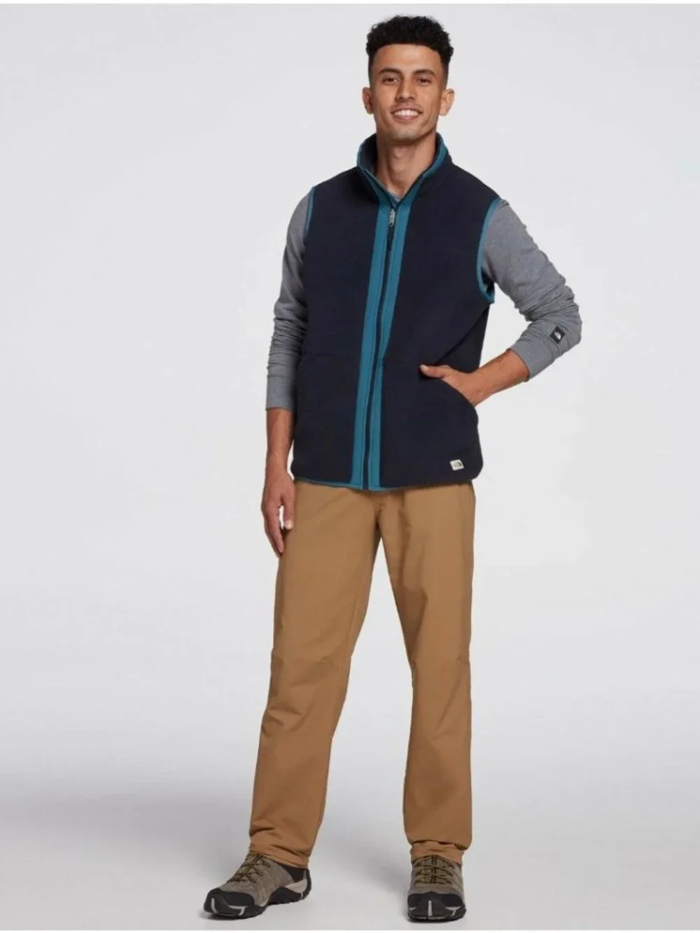 The North Face Men's Navy Teal Carbondale Fleece Full Zip Vest Size Large 2898